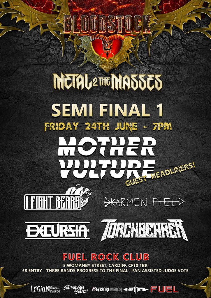 Metal to the Masses South Wales – Semi Final 1 and 2 – Fuel Rock Club, Cardiff – 24 – 25/06/2022