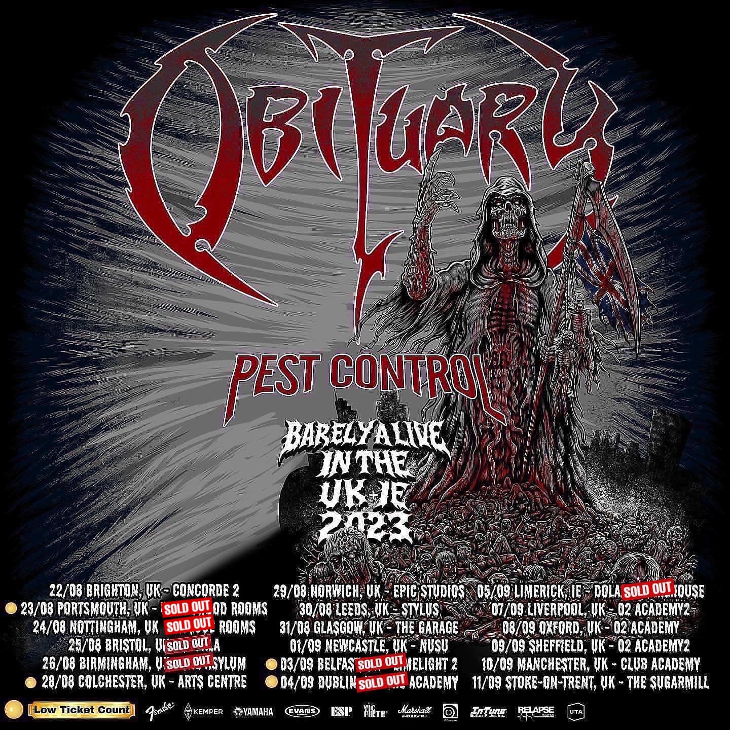 Obituary, with support from Pest Control